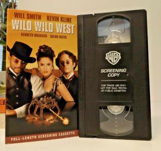 Wild Wild West Rare Screening Vhs (1999) Whv Will Smith Salma Hayek Kevin Kline