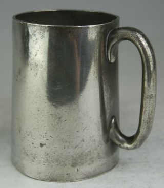 Fine Antique Victorian Pewter Pint Tankard Mug Measure Liverpool Verif C19th