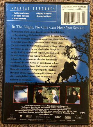The Legend of Sleepy Hollow (DVD,  2003) - Hallmark - In ExcelleVery Rare OOP 2