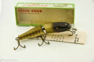 Vintage Creek Chub Jointed Pikie Minnow Antique Fishing Lure Cf7