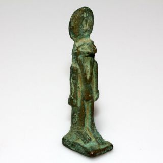 Museum Quality Egyptian Bronze Ra Goddess Statue Circa 700 - 1000 Ad