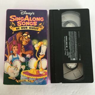 Disney Sing Along Songs - Be Our Guest - Beauty And The Beast Vhs - Rare Version
