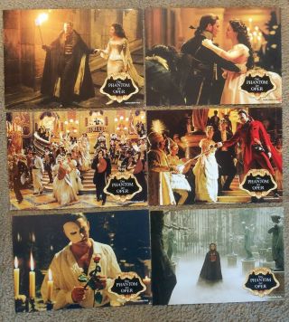 Phantom Of The Opera 2004 Movie German Photo Lobby Card Set Gerard Butler Rare