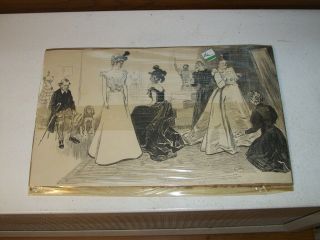 Four Gibson Girls Prints from Magazines Golf,  Circa 1900s 2