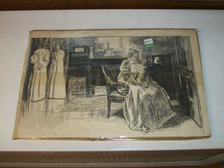 Four Gibson Girls Prints from Magazines Golf,  Circa 1900s 3