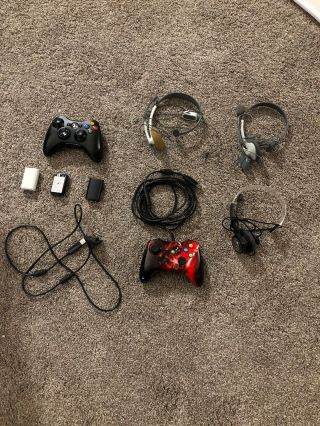 Xbox 360 Controllers And Headsets.  Rare Darth Vader Power A Controller