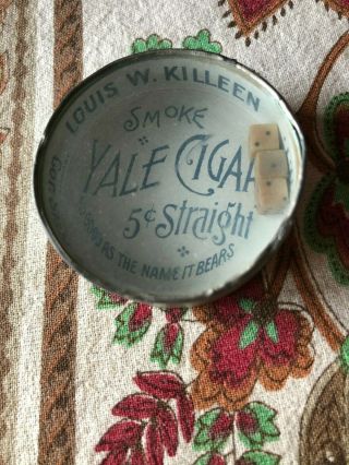 Antique Yale Cigar Dice Game & Mirror