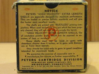 Vintage Peters High Velocity 12 ga 3 