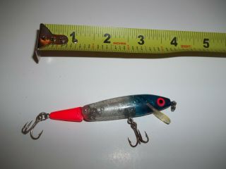 Vintage Rare Rebel Minnow Bass Fishing Lure Jointed Jerkbait Red White Blue Usa