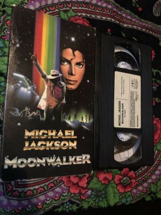 Michael Jackson Moonwalker Vhs 1989 Rare Oop Mj Horror Screened & Ships