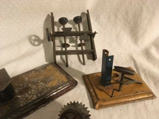 German Steam Engine Tin Toy Accessories Rare 1910s Marklin Bing