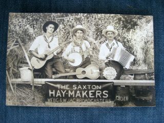 Rare Vintage Postcard The Saxton Hay - Makers Wfbc Wjac Broadcasters Johnstown Pa