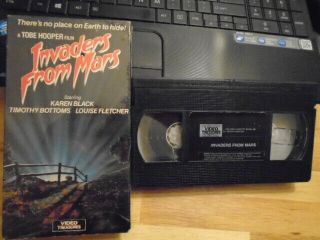 Rare Oop Invaders From Mars Vhs Film 1986 Horror Sci Fi Tobe Hooper Karen Black