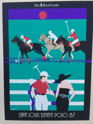 Rare Vtg Polo St.  Louis Benefit 1987 Poster Jim Dickinson Hand Signed Serigraph