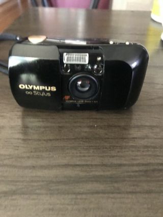 Olympus Infinity Stylus 35mm Point & Shoot Camera Rare Black & Gold