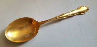 Antique Vintage Collectible Serving Spoon 8.  5 " Gold Plated - 1881 Rogers