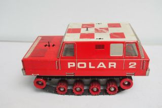 Vintage Rare Russian Soviet Polar 2 Space Age Crawler Tin Toy