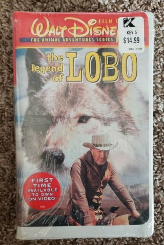 Vhs Legend Of Lobo • Vintage Walt Disney White Clamshell Rare 1962