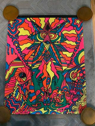 1969 Poster In My Room 870 The Third Eye N.  Y.  Black Light Rare Gary Edwards