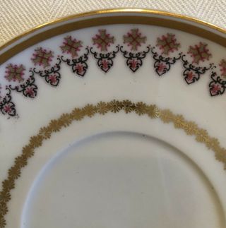 5 Rare Haviland France Made For The Ford Motor Company Floral Gold Plates