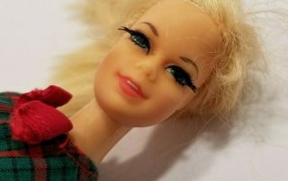Vintage Mattell 1966 Barbie Doll Blonde Hair Blue Eyes Twist And Turn Japan 2