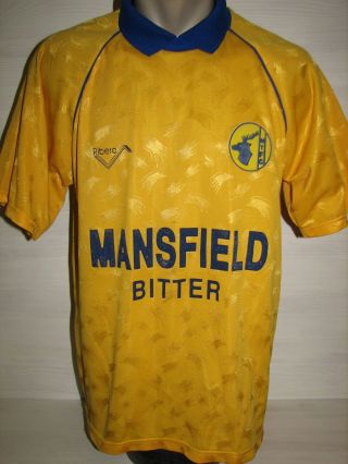 Rare Mansfield Town 1990 - 91 Home Shirt Jersey Ribero Size M (38 - 40)