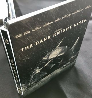 The Dark Knight Rises STEELBOOK Blu - ray,  DVD,  Special Features 3 Disc Set RARE 2