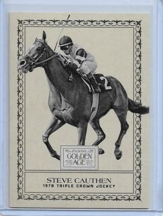 Rare 2012 Panini Golden Age " Newark Evening World " Steve Cauthen Card 24