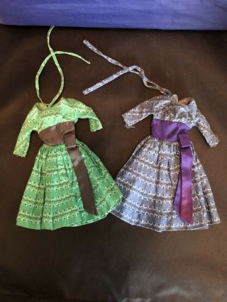 Vintage 1960’s Mattel Barbie Blue & Green Let’s Dance Dresses 978 Tagged