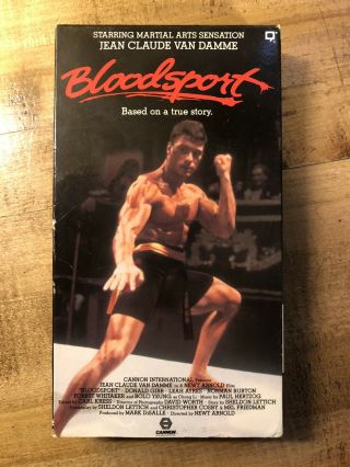 Rare Oop 1st Edition Bloodsport Vhs Video Tape Cannon Jean Claude Van Damme