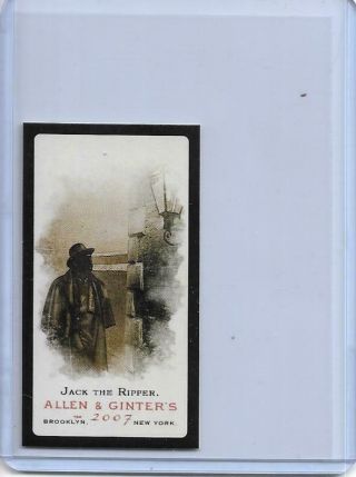 Rare 2007 Allen & Ginter Jack The Ripper Black Mini Card 228