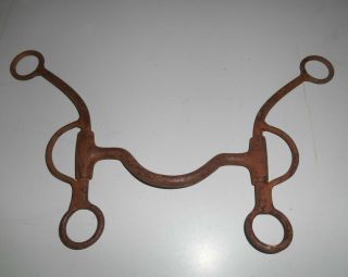 Vintage Antique Western Iron Horse Bridle Swivel Bit - Rustic Decor