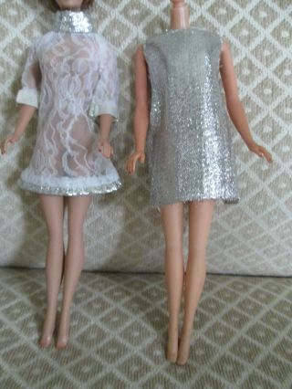 Vtg Barbie Doll Clone Outfit Of Japanese Excusive White Lace N’ Silver No Doll
