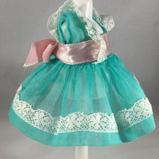Vintage Vogue Tag Ginny Turquoise Dress w - Lace & Pink Ribbon,  Bloomers &Hair Bow 3