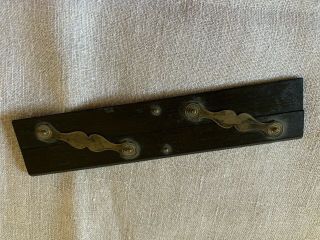 Antique Parallel Ruler Ebony & Brass Maritime Naval Small 6 Inch Size