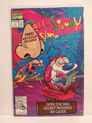 Ren And Stimpy Show 1 • Factory Insert Intact (marvel 1992) Rare