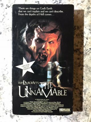 The Unnamable Vhs Rare Oop Horror Scream Hp Lovecraft
