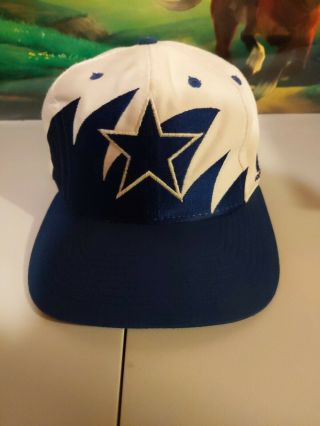 Vintage Dallas Cowboys Sharktooth Logo Athletic Snapback Hat Cap Nfl 90s Rare