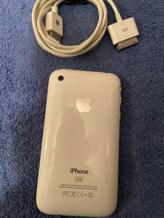 Iphone 3gs 16gb.  Color - White With Charger.  It Is A Phone (rare)