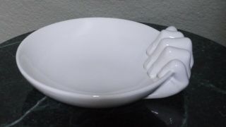 Rare Mancer Raymor White Porcelain Bowl Hand Made In Italy Chipped 2172