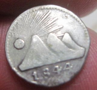 1844 - G (guatemala) 1/4 Real (silver) - - Very Rare - - - - Central American Republic