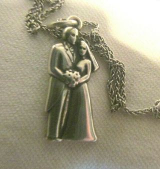 James Avery Bride And Groom Wedding Pendant Sterling Silver Rare