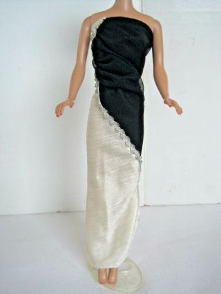 Vintage Barbie 1978 Superstar Fashion Collectibles 1364 Black White Dress Gown