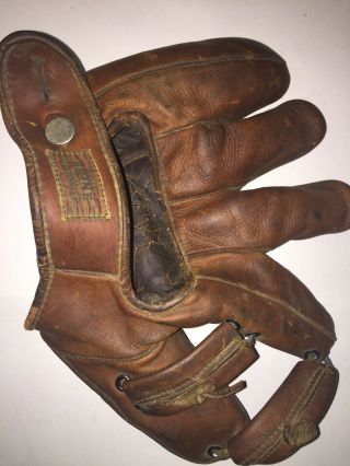 Vintage RARE James W Brine Co Baseball Glove Boston Mass 2