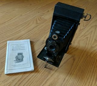 Antique Kodak No.  2 Folding Autographic Brownie Camera & Book