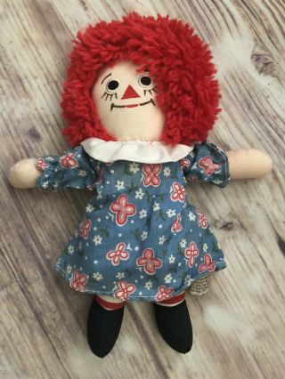 Vintage 1991 Raggedy Ann Rag Doll Johnny Gruelle Applause I Love You 10” Plush