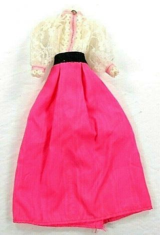 Barbie Vintage Fitting 1982 Superstar Era Dress 5640 Pink & White Lace Cameo