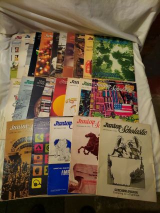 24 Vintage Junior Scholastic Magazines 1968 - 1969