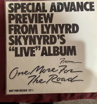 Lynyrd Skynyrd ‎– One More From The Road Rare Promo Advance 1976