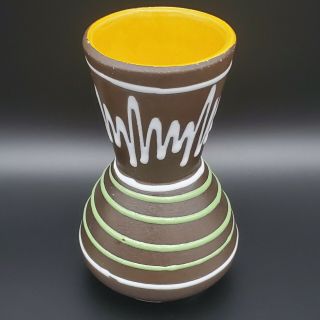 Vintage Rare Bay Keramik West Germany Colorful Vase Textured Sticker